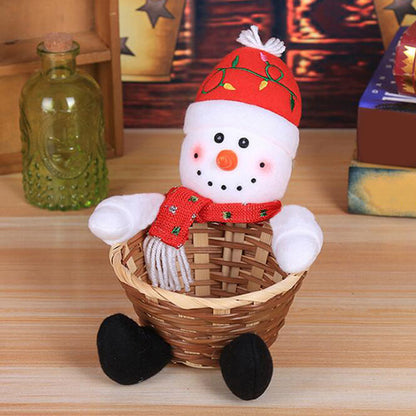 Merry Christmas Decorative Candy Childrens Candy Storage Basket Desktop Pendant Christmas Decorativ 3