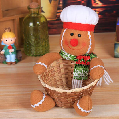 Merry Christmas Decorative Candy Childrens Candy Storage Basket Desktop Pendant Christmas Decorativ 8