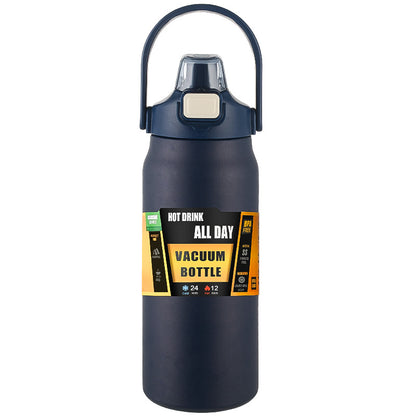 Portable Thermos with Straw, Stainless Steel Thermal Mug Tumbler, Cold and Hot Water Bottle