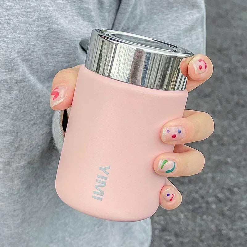 Mini Stainless Steel Thermos Mug Portable Pocket Vacuum Flask Fashion Coffee Tea Thermal Water Bott 5