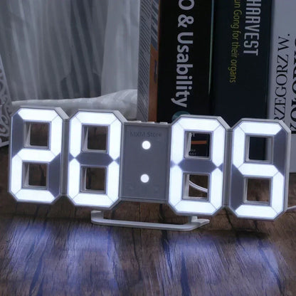 LED Digital Clock, Wall Decoration, Glow Night Mode, Bedroom Electronic Watch, Adjustable Clocks