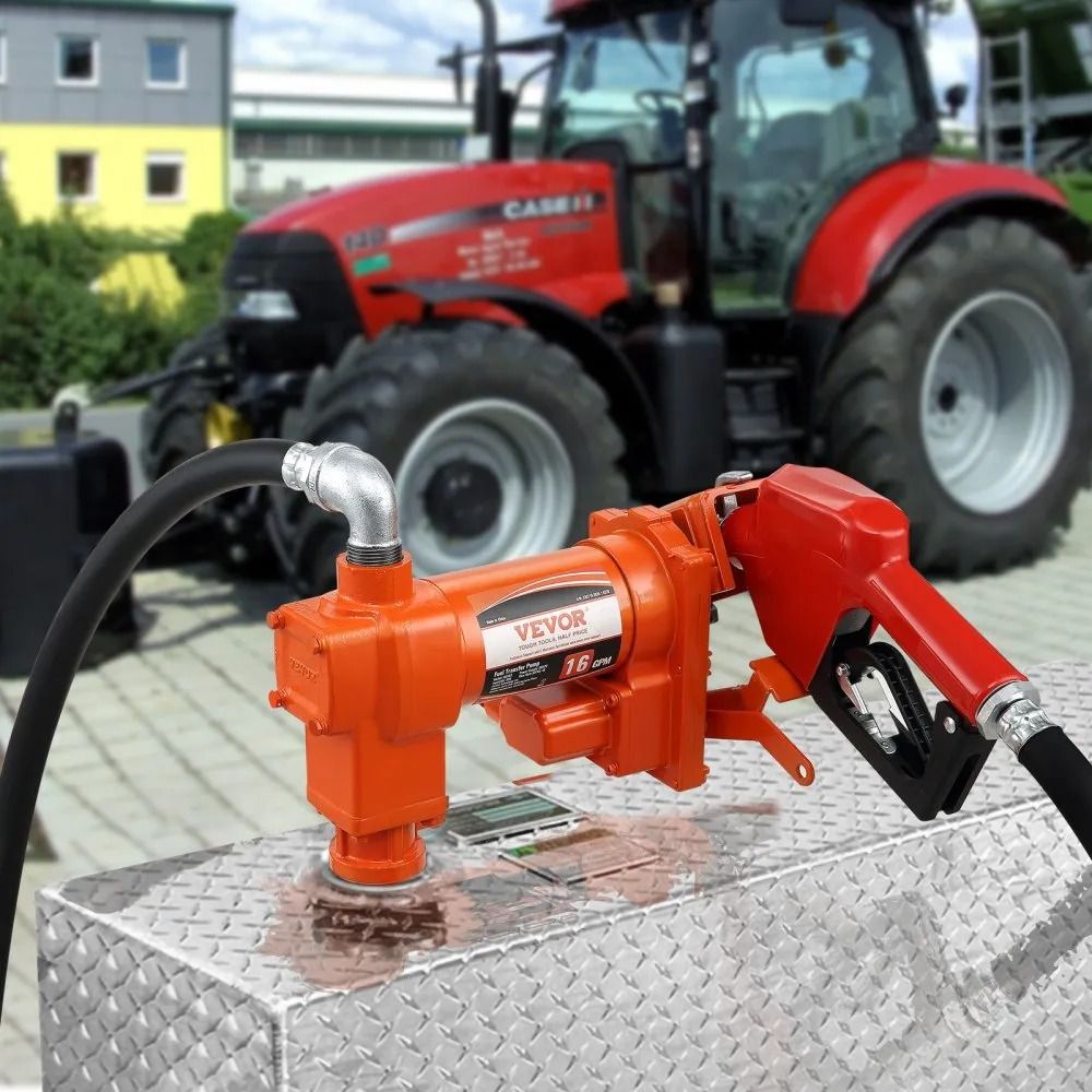 Fuel Transfer Pump Diesel And Gasoline Extractor Pump With Automatic Shutoff Nozzle Discharge Hose  1