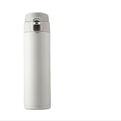 Students Go To School Thermos Cup, Creative Bullet Cover Direct Drinking Water Cup, Simple Solid Colour Durable