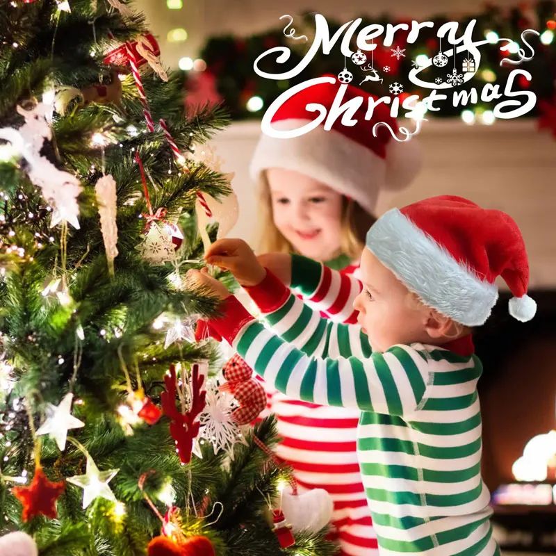 Xmas Long Plush Santa Hat Holiday Red Christmas Hat For Adults And Kids Unisex Party Supplies And F 12
