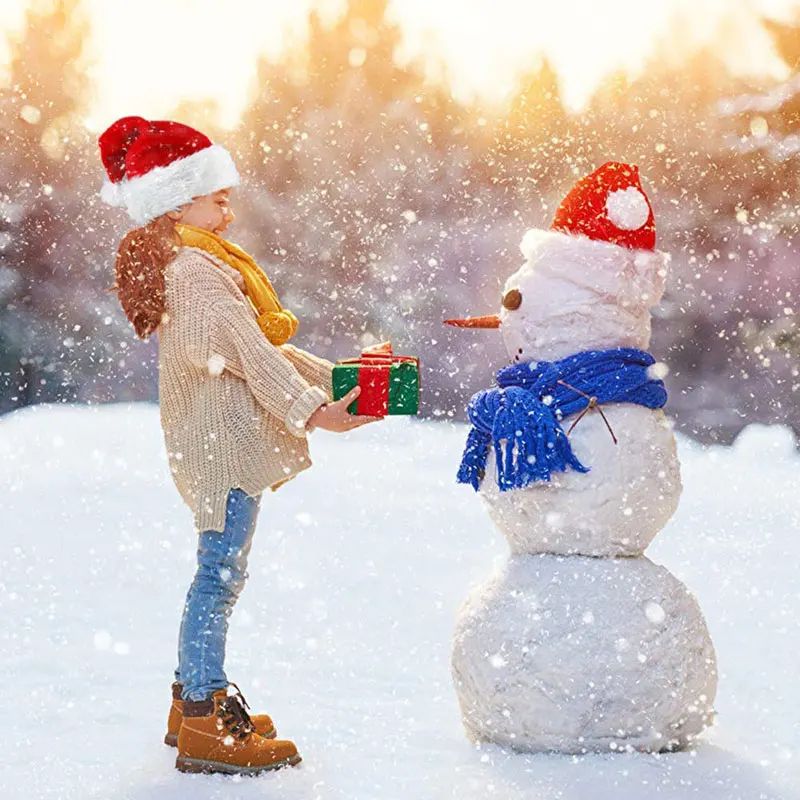 Xmas Long Plush Santa Hat Holiday Red Christmas Hat For Adults And Kids Unisex Party Supplies And F 10