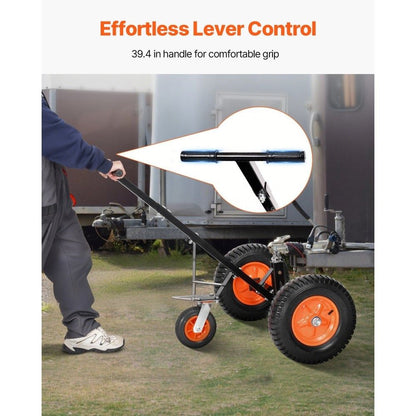 Trailer Dolly Heavy Duty Carbon Steel Mover With Ball Tires Portable Tow Dolly For Moving RV Boat A 2