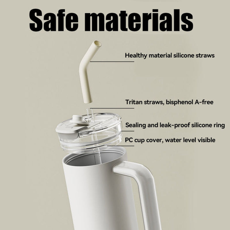 Jumbo Straw Cup Large Capacity Water Cup Insulated Cup For Home Outdoor Travel 1