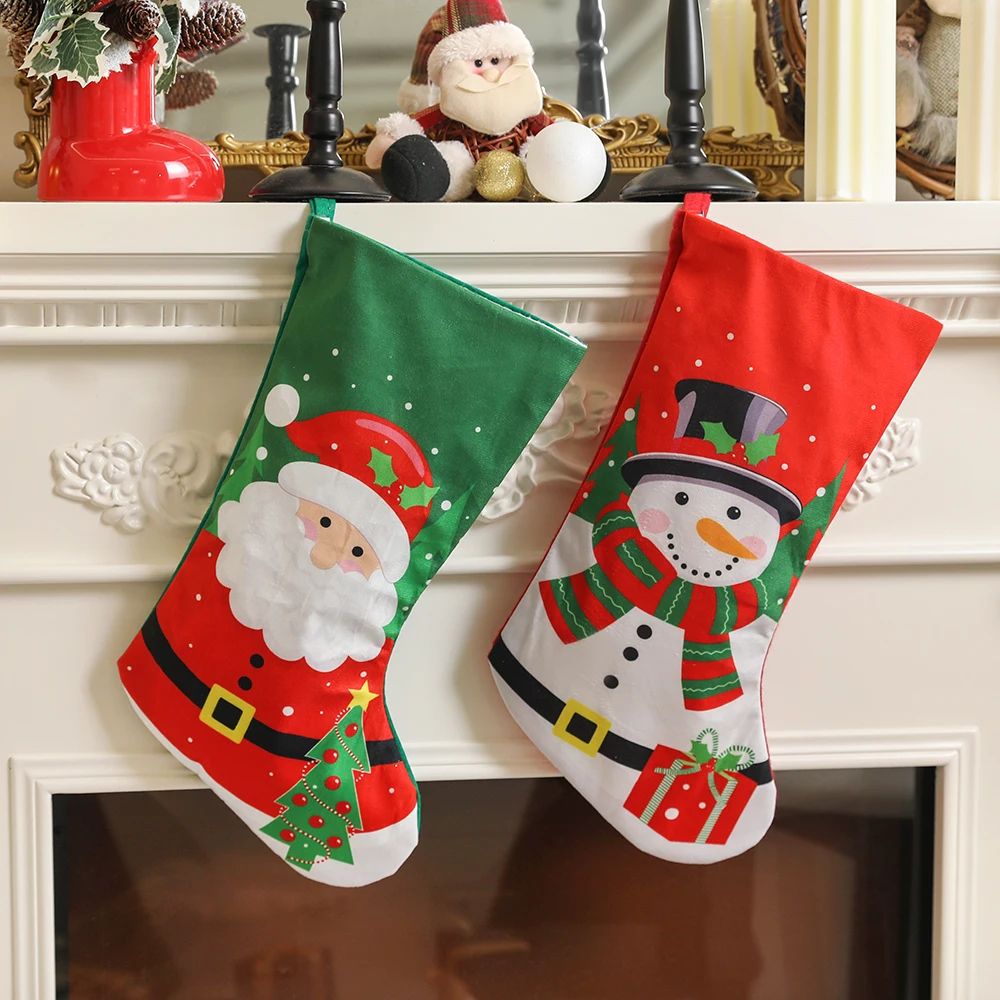 Merry Christmas Tree Decoration for Home, Decor Gift Bag, Christmas Socks Ornaments, Xmas Noel Navidad, New Year Supplie