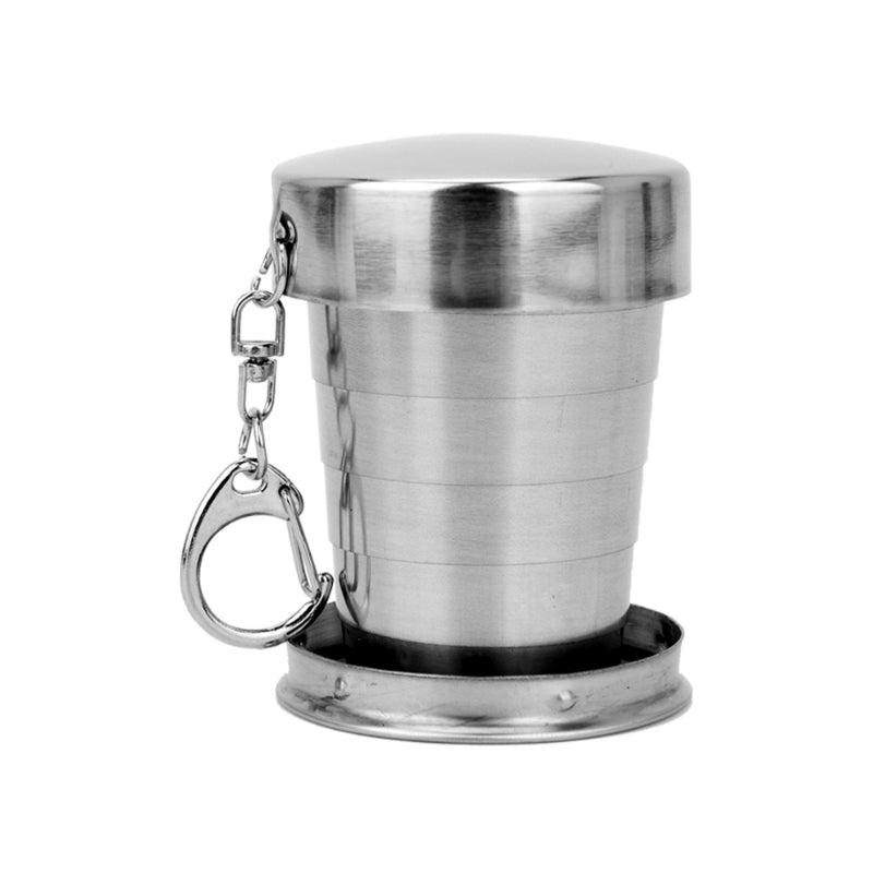 Stainless Steel Portable Folding Cup, Outdoor Travel Drink ware, Telescopic Camping Cup