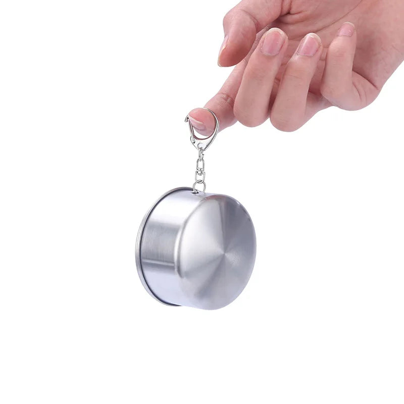 Stainless Steel Portable Folding Cup, Outdoor Travel Drink ware, Telescopic Camping Cup