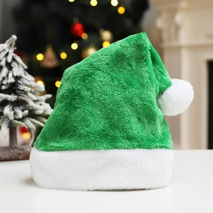Santa Claus Red Short Plush Hat High Quality Christmas Xmas Soft Hat Merry Noel Decor Gift Happy Ne 6