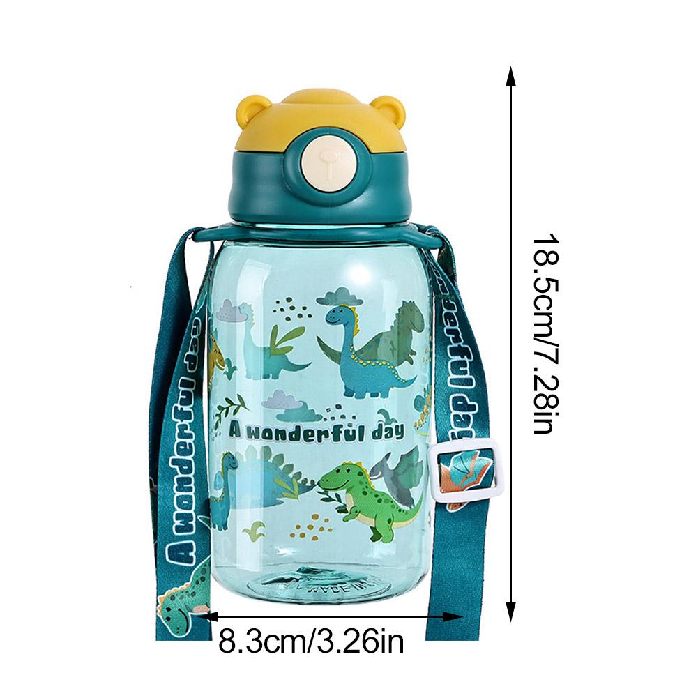 Cute Kids Water Bottle, Leakproof School Cup, Portable Straw Water Bottle for Children