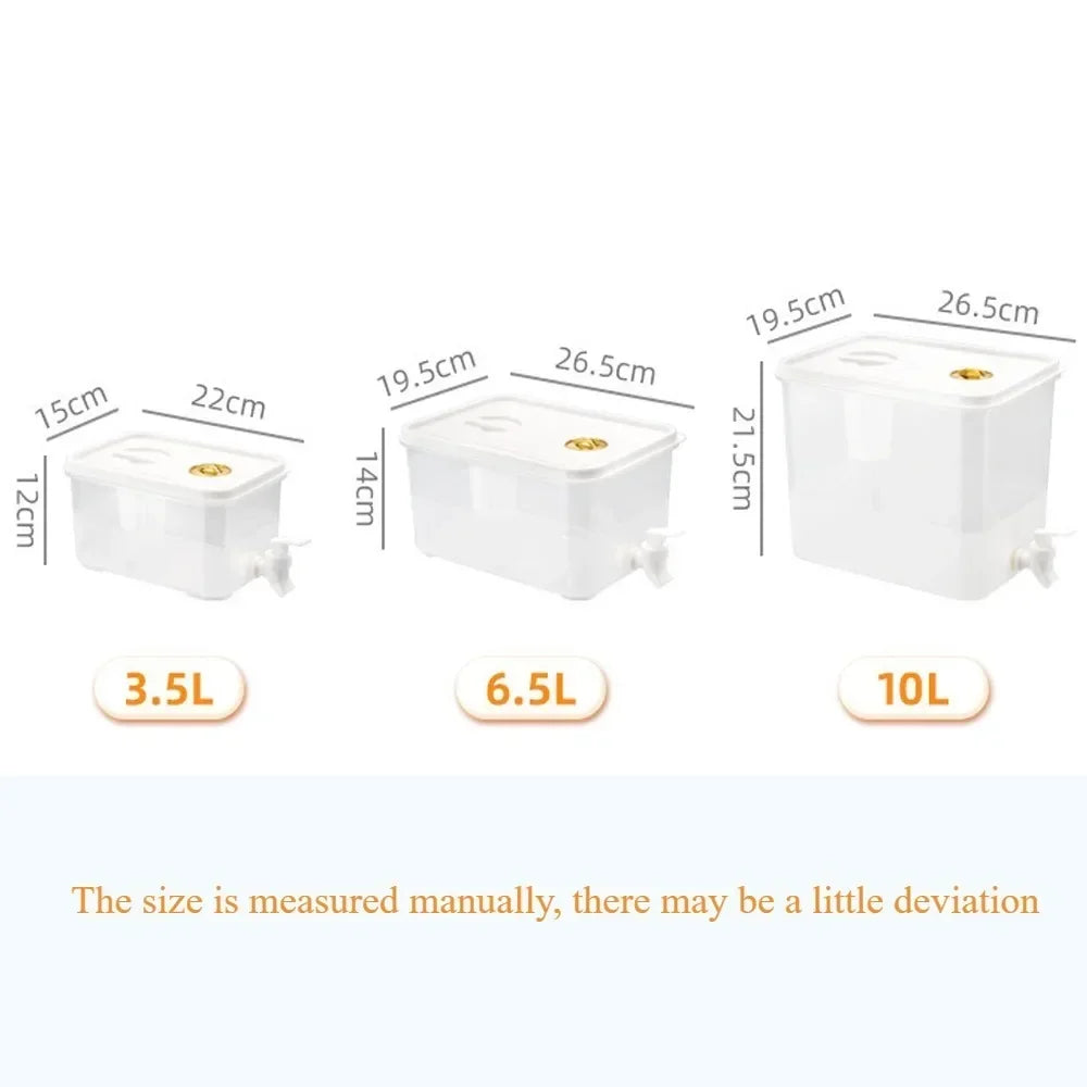 Plastic Cold Drink Jug, Refrigerator Drink Dispenser with Leak-proof Tap, Bar Party Cold Drink Container