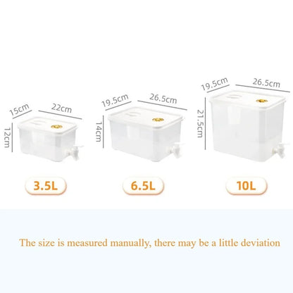 Plastic Cold Drink Jug, Refrigerator Drink Dispenser with Leak-proof Tap, Bar Party Cold Drink Container