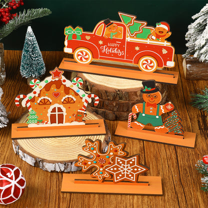 Christmas Wooden Table Decorations, Merry Christmas Sign, Table Centerpiece, Xmas Ornaments, Navidad Natal New Year