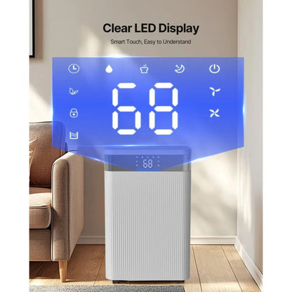Low Noise Pints Dehumidifier Smart Humidity Control For Home Basement Large Rooms 5