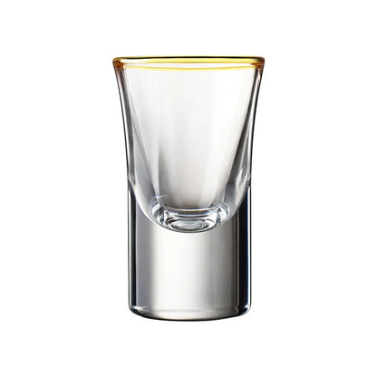 Shot Glass Sets, Gold Foil Spirits Cups, Small Wine Glass, Creative Household Mug, Gilt Edged Cup