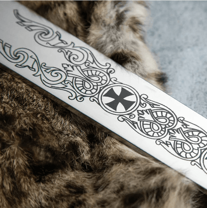 Knight Templar Long Sword  38Inch HandForged Medieval Crusader Replica Sword 2