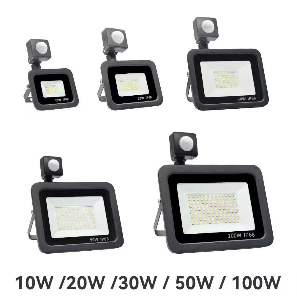 LED FloodLight PIR Motion Sensor Outdoor Led Spotlight 10W 20W 30W 50W 100W IP66 Waterproof Outdoor 1
