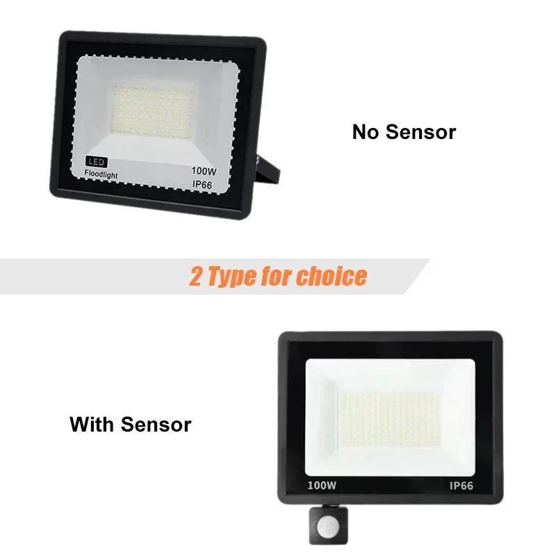 LED FloodLight PIR Motion Sensor Outdoor Led Spotlight 10W 20W 30W 50W 100W IP66 Waterproof Outdoor 3