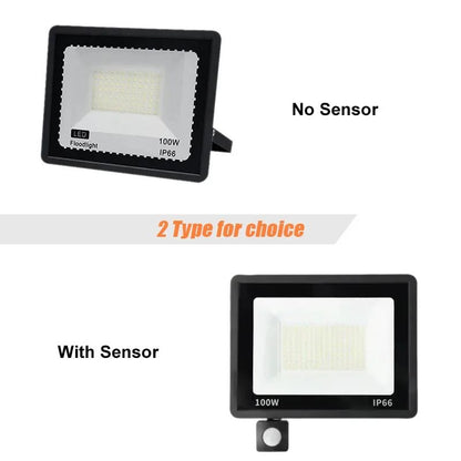 LED FloodLight PIR Motion Sensor Outdoor Led Spotlight 10W 20W 30W 50W 100W IP66 Waterproof Outdoor 3