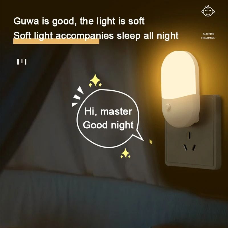 Led Mini Night Light Switch Plug In Eye Protection Lamp For Bedroom Nursery And Living Room 2