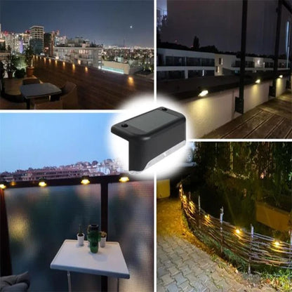 Warm White LED Solar Step Lamp Outdoor Waterproof Garden Fence And Path Light 6