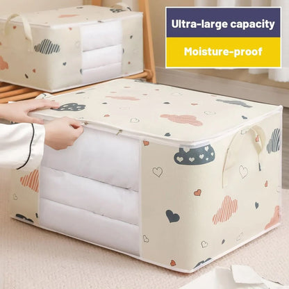 Large Capacity Clothes Storage Bag Organizer With Reinforced Handle And Sturdy Zipper 3