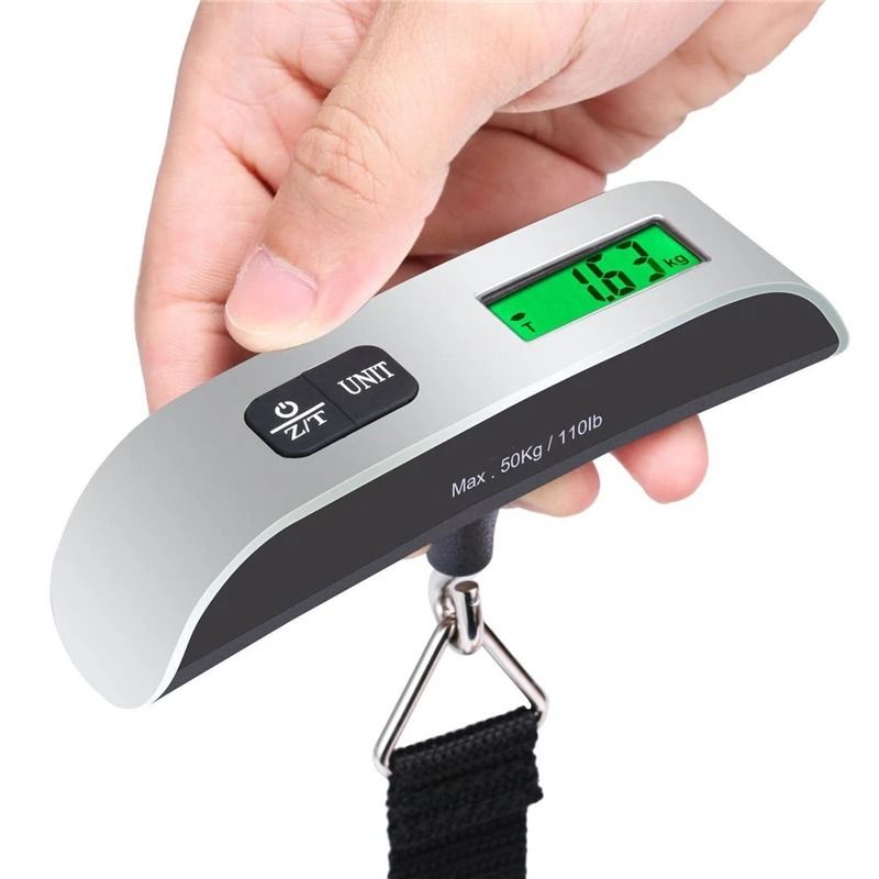Portable Digital Luggage Scale LCD Display 110lb50kg Hanging Weight Balance Tool 1