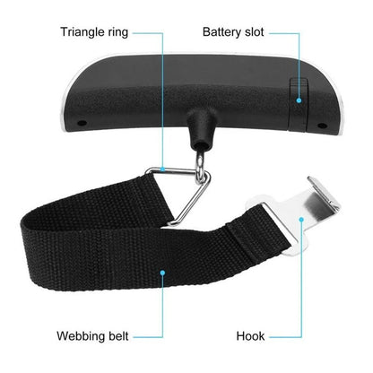 Portable Digital Luggage Scale LCD Display 110lb50kg Hanging Weight Balance Tool 4