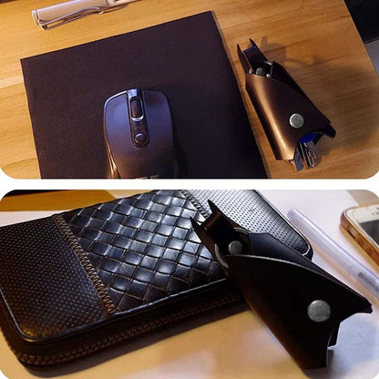 PU Leather Keychain Pendant Key Bag  AntiLost Car Key Holder With Waist Clip 2