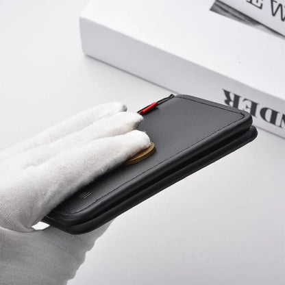 Ultra Thin PU Leather Card Wallet For Men  Soft Vertical Credit Card Holder 3