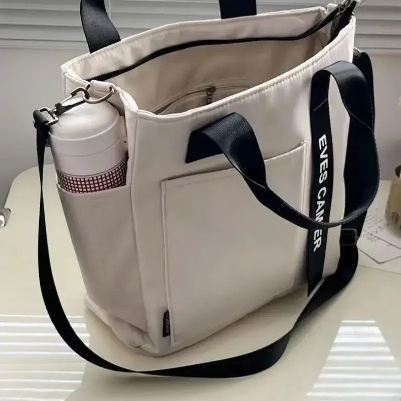 Waterproof Nylon Tote Shoulder Bag – Large Capacity Casual Handbag for Women