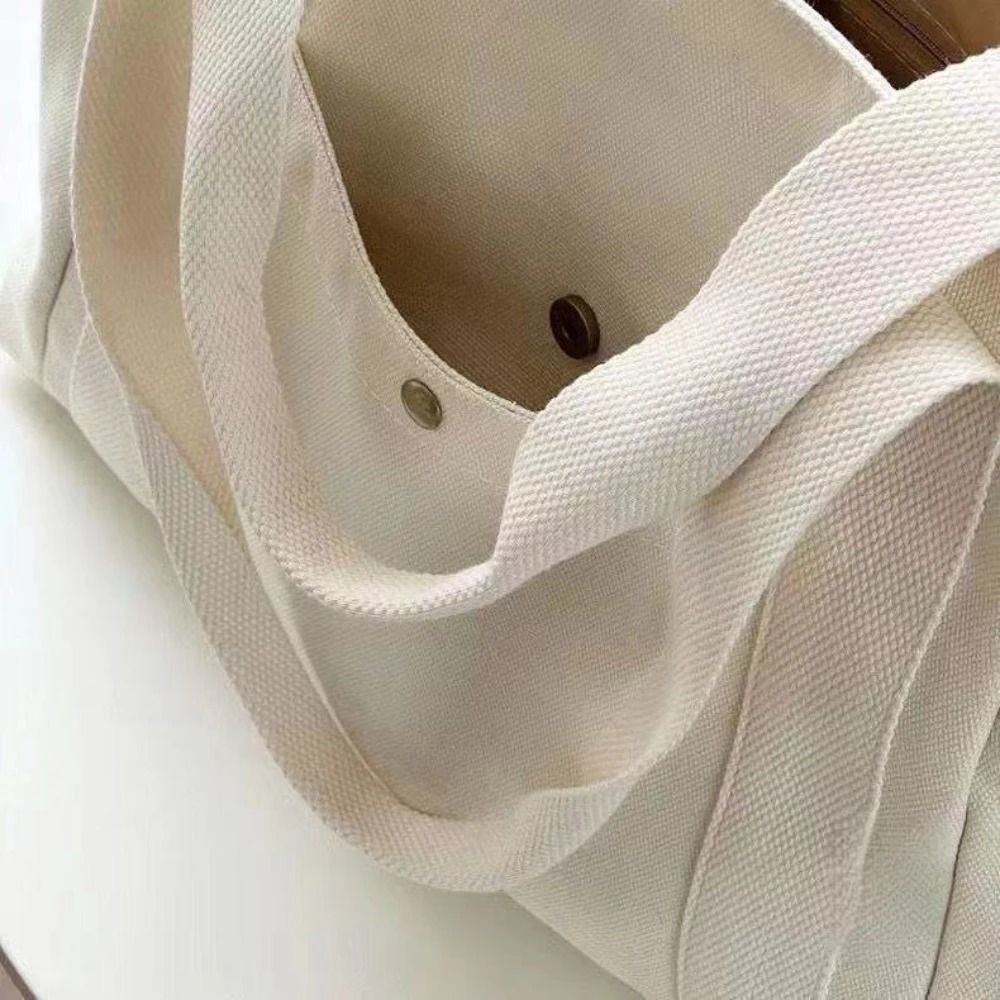 Large Capacity Canvas Tote Bag  Work College And Shopping Shoulder Bag 3