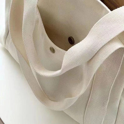 Large Capacity Canvas Tote Bag  Work College And Shopping Shoulder Bag 3