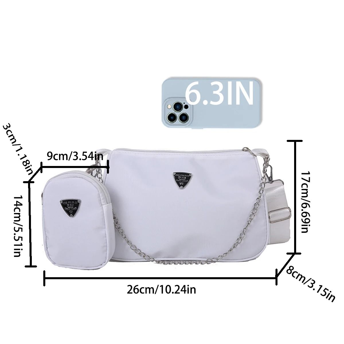 Womens Nylon Crossbody Bag  Fashion Lightweight Shoulder And Underarm Bag 1