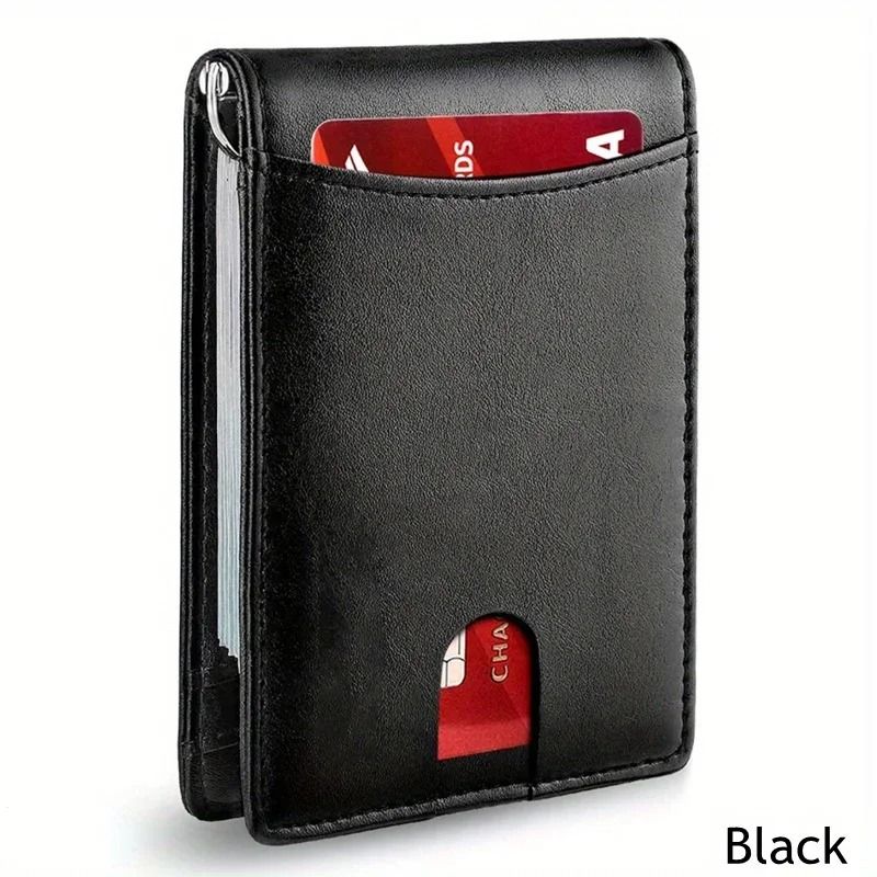 Slim RFID Blocking Wallet For Men  Synthetic Leather Bifold Card Holder With Money Clip 9