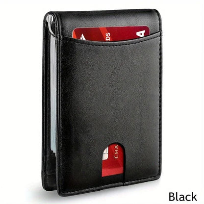 Slim RFID Blocking Wallet For Men  Synthetic Leather Bifold Card Holder With Money Clip 9