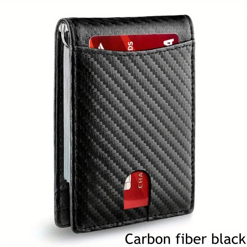 Slim RFID Blocking Wallet For Men  Synthetic Leather Bifold Card Holder With Money Clip 11