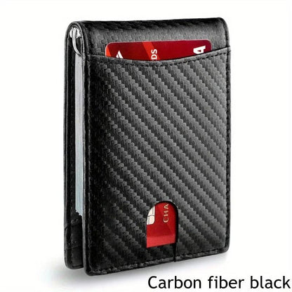 Slim RFID Blocking Wallet For Men  Synthetic Leather Bifold Card Holder With Money Clip 11