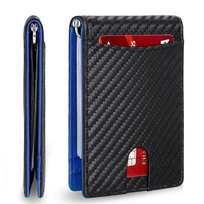 Slim RFID Blocking Wallet For Men  Synthetic Leather Bifold Card Holder With Money Clip 12
