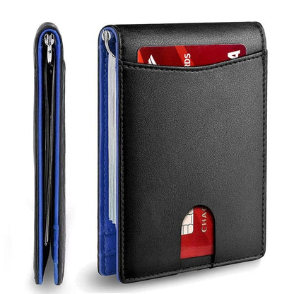 Slim RFID Blocking Wallet For Men  Synthetic Leather Bifold Card Holder With Money Clip 13