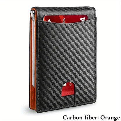 Slim RFID Blocking Wallet For Men  Synthetic Leather Bifold Card Holder With Money Clip 7