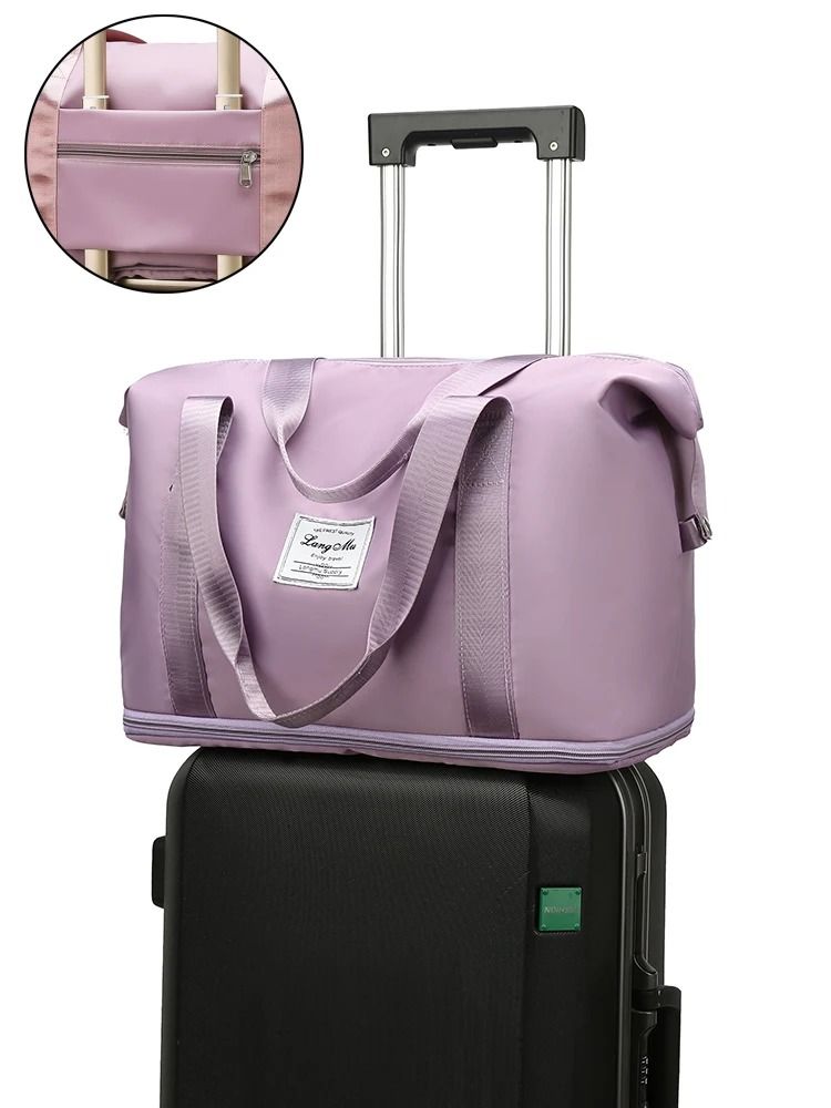 Waterproof Travel Duffel Bag  Large Capacity Nylon Tote For Women 2