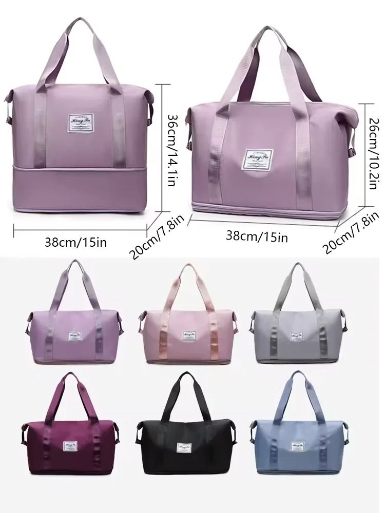 Waterproof Travel Duffel Bag  Large Capacity Nylon Tote For Women 4