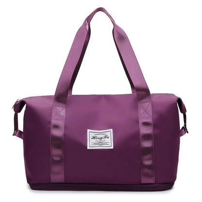 Waterproof Travel Duffel Bag  Large Capacity Nylon Tote For Women 12