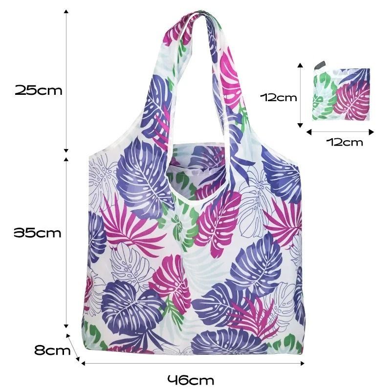 Large Capacity Leopard Print Shopping Bag  Foldable And Reusable Handbag For Women 2