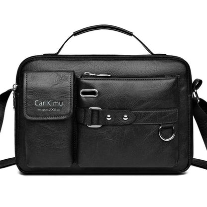 Mens Retro Messenger Bag  Waterproof Laptop Briefcase For Work And Travel 7