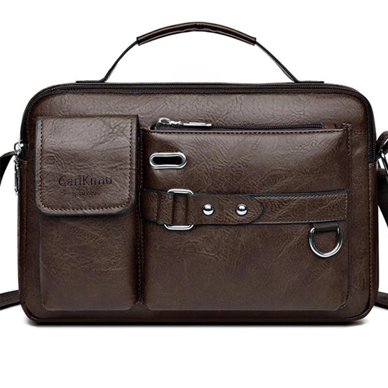Mens Retro Messenger Bag  Waterproof Laptop Briefcase For Work And Travel 8