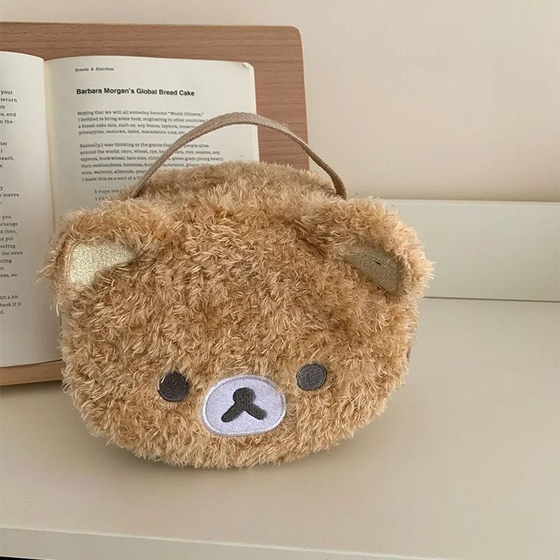 Plush Makeup Case  Cute Bear Cosmetic Bag And Jewelry Organizer For Women And Girls 6